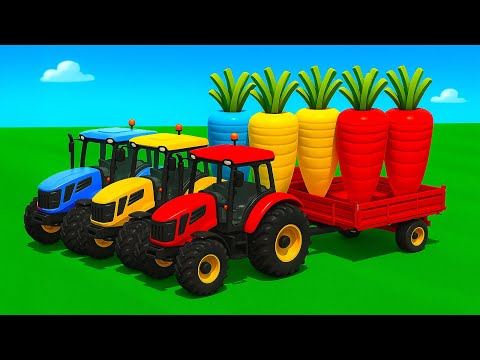 LOAD AND TRANSPORT GIANT CARROTS & SOCCER BALLS WITH VALTRA TRACTORS - FS25