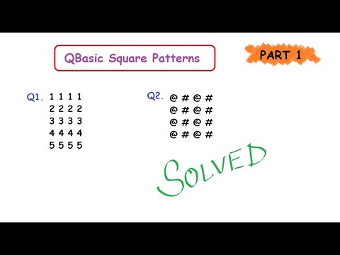 Square Pattern In Q Basic Patterns In Qbasic Part 1 Qbasic Programs