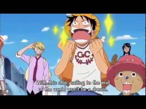 Straw Hat Pirates gets Thousand Sunny - luffy and chopper amazed by thousand sunny