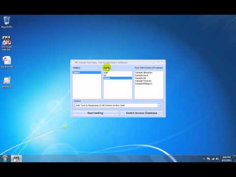 MS Access Add Data, Text & Characters Software