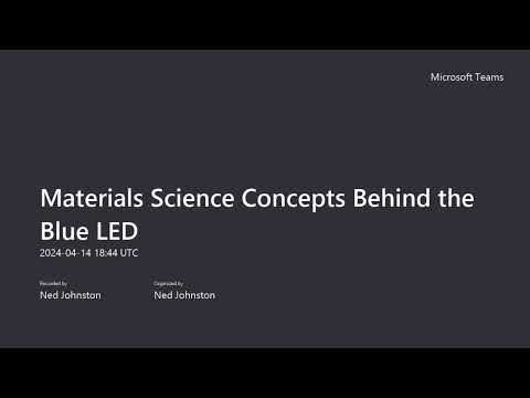Materials Science Concepts Behind the Blue LED