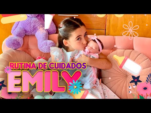 RUTINA DE CUIDADOS DE MI BEBÉ REBORN EMILY 💓🍼🥣🧸🛁