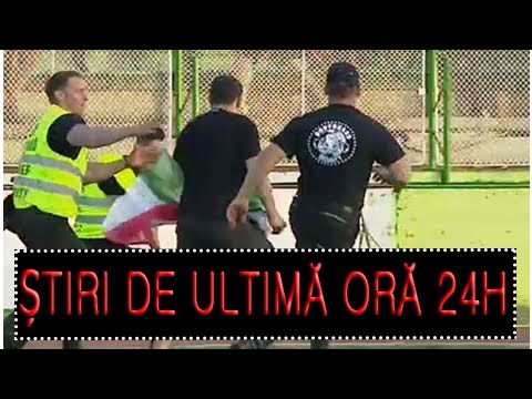 Incidente la finalul meciului Sepsi - Dinamo. Un fan al alb-roşiilor a furat steagul Ungariei