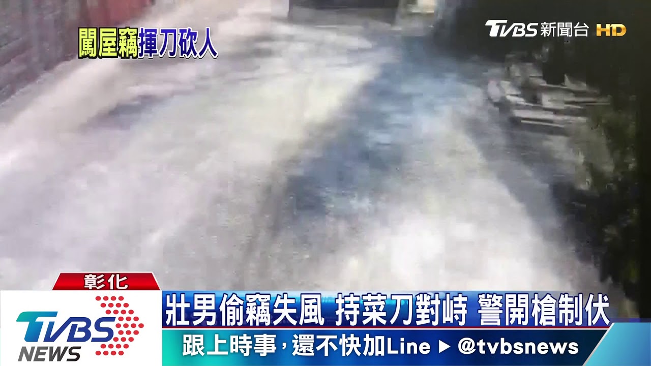 壯男偷竊失風　持菜刀對峙　警開槍制伏