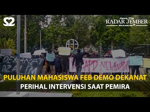 Puluhan Mahasiswa FEB Demo Dekanat Perihal Intervensi saat Pemira - RADARJEMBER.ID