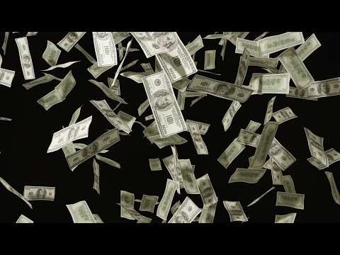 Dollars Falling Down Free video Background Loop - VJ Loops for Background - MONEY Falling
