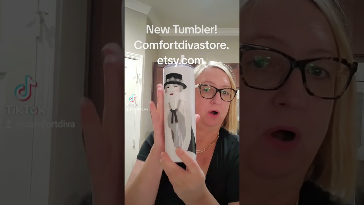 Comfort Diva Art Deco Tumbler Makes You Meow at Comfortdivastore.etsy.com #kitty #artdeco