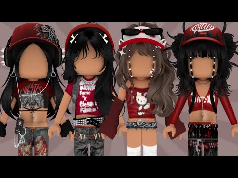 20 red y2k roblox outfits w/ CODES & LINKS | coziivibes ♡