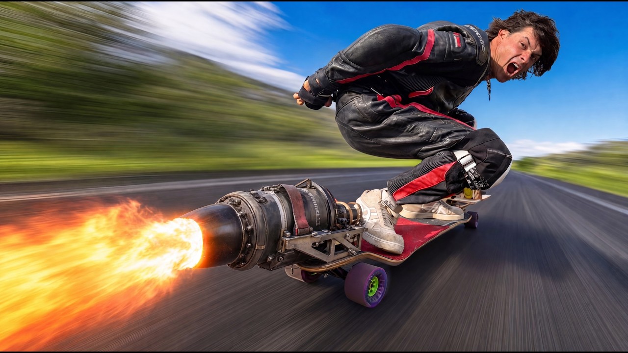 My Homemade Jet Skateboard Is Terrifying