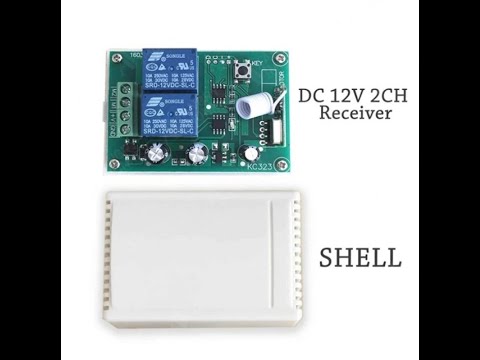 Настройка 2 канальный модуль DC 12V управления с модулем-приемником на 2 реле 433 MHZ