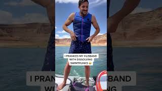 Download lagu I PRANKED MY HUSBAND WITH DISSOLVING SWIM TRUNKS! This is so funny!!!! #shorts #lol mp3