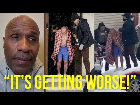 WATCH ICE DRAG Elderly Hmong Man, UNDRESSED IN THE SNOW