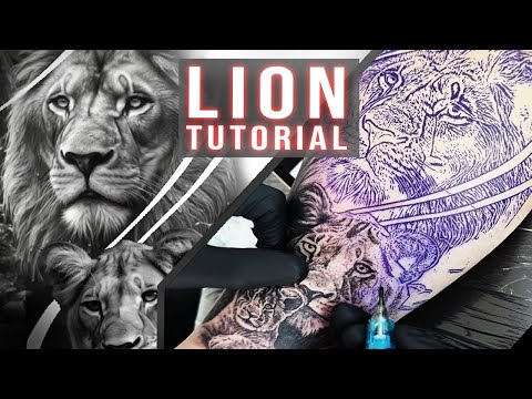 Lion And Cub Tattoo