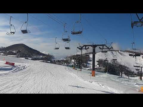 Video: 2021/1/25 一ノ瀬ファミリースキー場  最高難易度パーフェクターコースを滑ってみました。非圧雪で最大斜度30度！