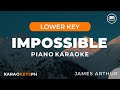 Impossible - James Arthur (Lower Key - Piano Karaoke)