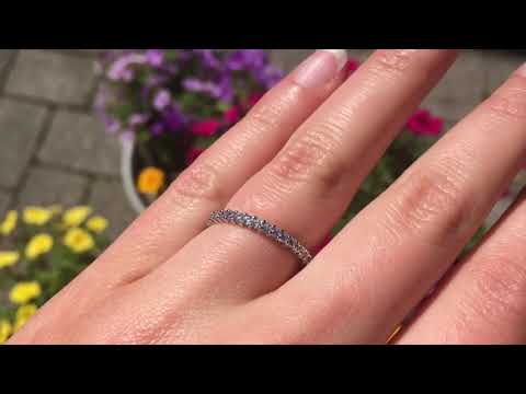 Stackable 1.9mm Double Shared Prong Eternity Ring - TwoBirch-TB-ETR-0004-WG-J