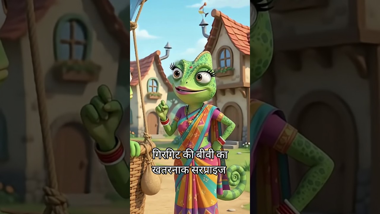 🤣 गिरगिट की बीवी का खतरनाक सरप्राइज 😂🦎 #shorts #PultaMasti