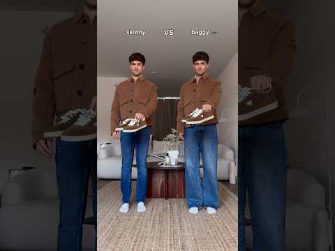 Skinny or baggy jeans? 👖 | Luxury outfit idea for Men (styling boost) #fashion #confidence