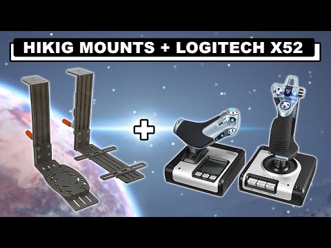 Hikig 2 Set Desk Mount for Flight Sim Game Joystick, Throttle and HOTAS Systems - Compatible With Logitech X56, X52, X52 Pro, Thrustmaster T-Flight HOTAS, T.16000M, TCA video review thumbnail