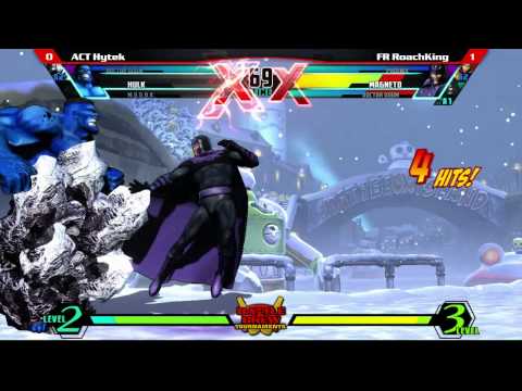 Battle & Brew 4/25 Ultimate Marvel vs Capcom 3 Tournament Grand Finals Hytek vs Roachking