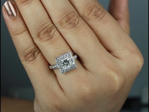 1.75 carats Vintage Style Princess Cut Diamond Solitaire Ring from Bangkok, Thailand