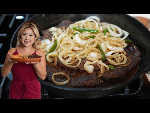BISTEC ENCEBOLLADO/ MEXICAN STYLE STEAK & ONIONS a very Mexican Traditional Recipe I LOVE!