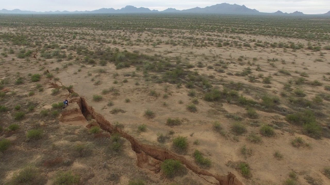 Using Drone Technology to Examine an Earth Fissure - YouTube