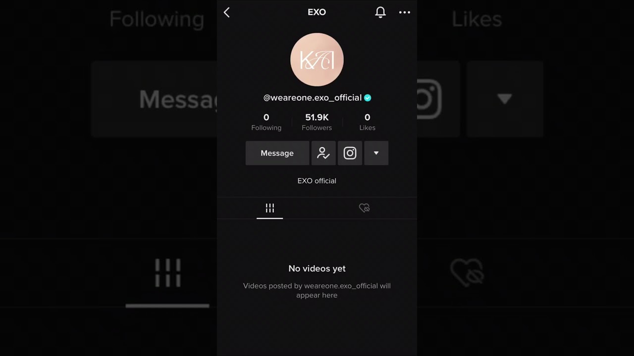 Finally EXO's Official Tiktok account !!!!❤️