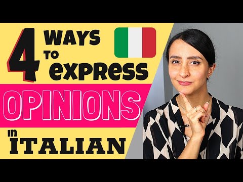 4 Ways to EXPRESS YOUR OPINION in ITALIAN [ITA SUB]