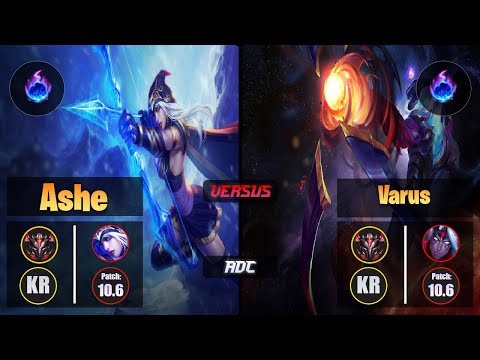 GrandMaster ASHE [Arcane Comet] (ADC) VS  VARUS - Grandmaster KR Patch 10.6
