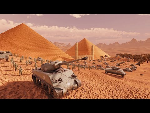 WW2 ARMY DEFENDS PYRAMIDS AGAINST 140,000 SPARTANS - UEBS 2 - Ultimate Epic Battle Simulator 2