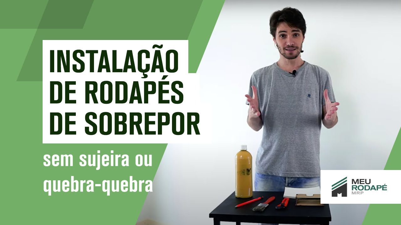 Instalação de rodapés de sobrepor - sem sujeira ou quebra-quebra