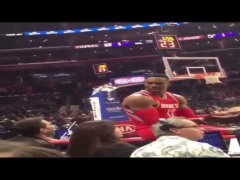 Drunk Fan Trolling Dwight Howard During Game vs Clippers (11/7/15)
