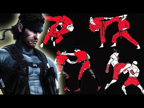 How many fighting styles does Solid Snake know in Metal Gear Solid?