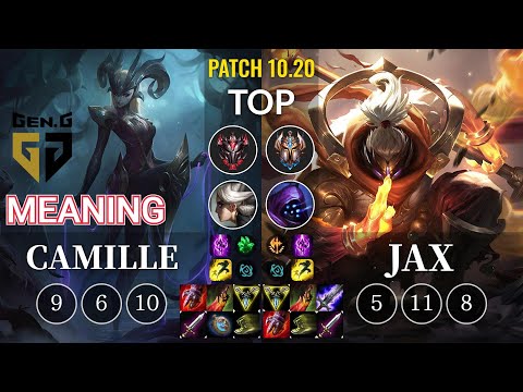 GEN Meaning Camille vs Jax Top - KR Patch 10.20