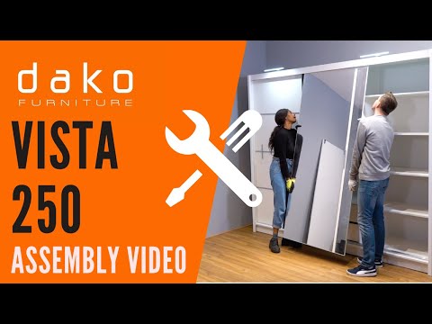 Wardrobe Assembly Video - DAKO FURNITURE - Vista 250 - 11