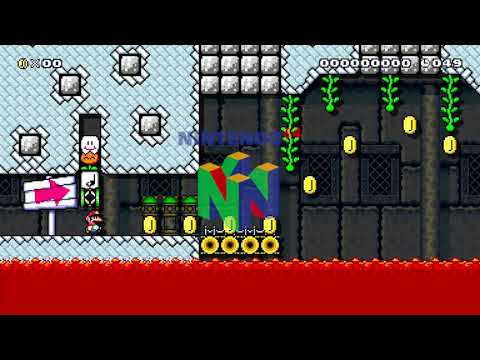 A Collapsing Castle Escape! 50s by ★⍳пĸ_βo⍳™♪ 🍄 Super Mario Maker 2 #ado 😶 No Commentary
