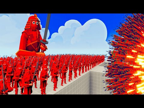 100x SAMURAI + 2x GIANT vs 3x EVERY GOD   Totally Accurate Battle Simulator TABS