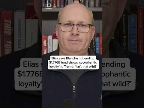 Blanche not ending $1.776B fund shows 'sycophantic loyalty' to Trump: 'Isn't that wild?' says Elias