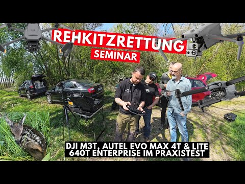 Rehkitzrettung Seminar mit DJI M3T, Autel Max 4T und Evo Lite 640T Enterprise im Praxiseinsatz