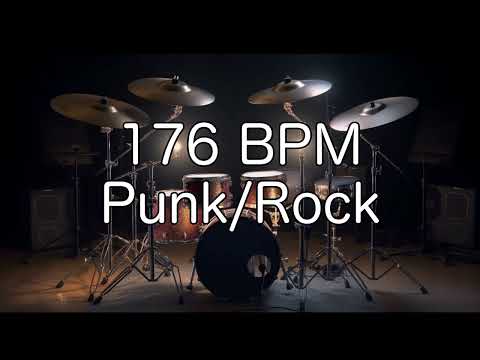 Punk/Rock Groove: 176 BPM Drum Beat for Musicians