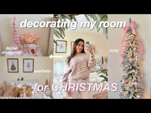 Weihnachtszimmer-Makeover 🩰🌲 Deko-Shopping, Ausbeute, Dekorieren mit mir + Zimmertour!!