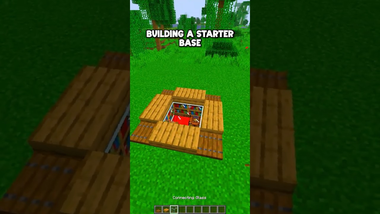 Minecraft Building A Starter Base😯