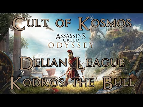 Assassin's Creed Odyssey Cult of Kosmos Kill Kodros the Bull Delian League Lesbos 100% Completion