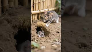 Exaggeration!😲😲Skill and patience! This genius cat and mouse game, like a spy war, will surprise you