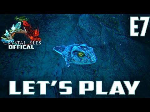 Let's Play ARK:Survival Evolved Offical Crystal Isles-Ep.7-Beelzebufo Taming & Breeding