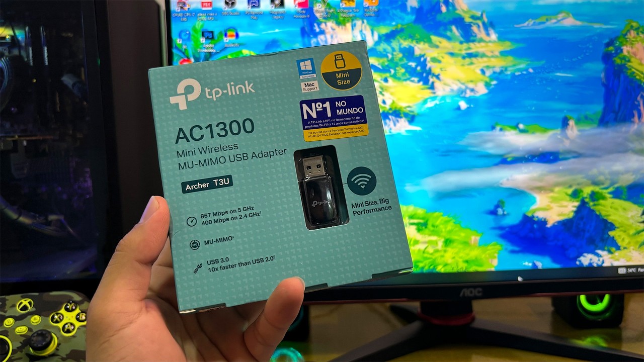 Miniatura da avaliação em vídeo de Adaptador Wireless TP-Link TL-WN821N 300Mbps