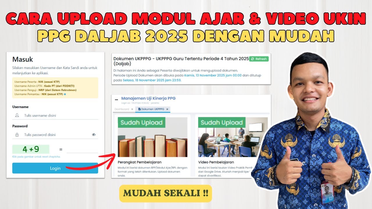 Cara Upload Video UKIN PPG Daljab 2025 Dengan Mudah