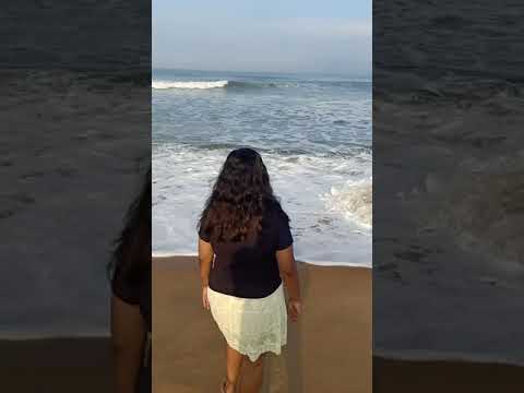 Wife Enjoying Calangute Goa Beach Sea #goashorts