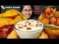 Eating Kheer Samosa Pakoda Big Bites Asmr Eating Messy Eating Foodie Darling Eating Show